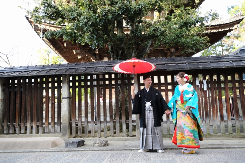 鮮やかな色打ち掛け