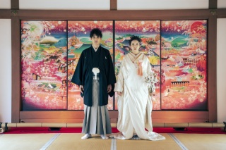 隋心院ロケーション×洋装スタジオフォト