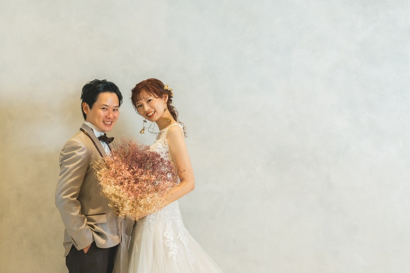 少しだけハートに見えるブーケと