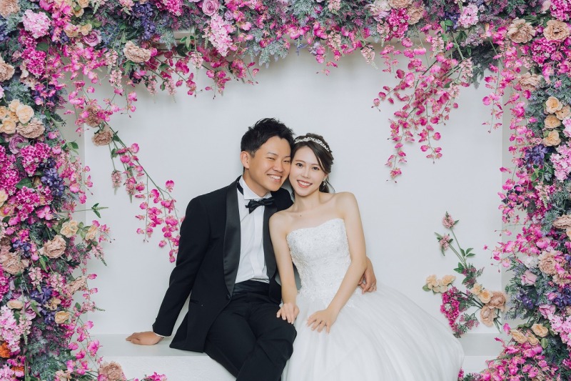 お花に包まれた微笑み