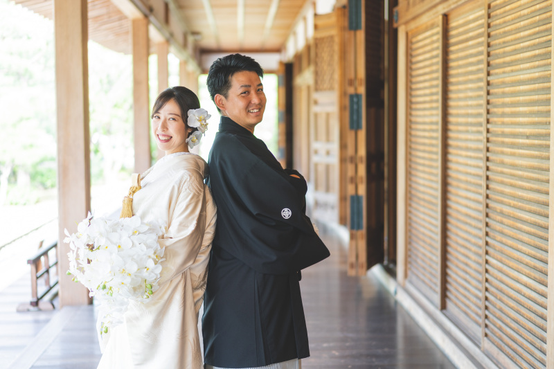 歴史ある京都智積院で和装ロケーションフォト