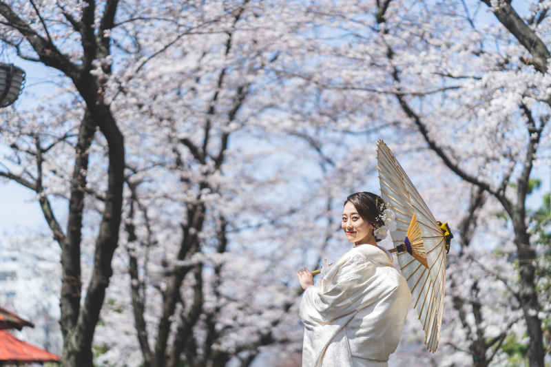 紅葉や桜での前撮りも魅力