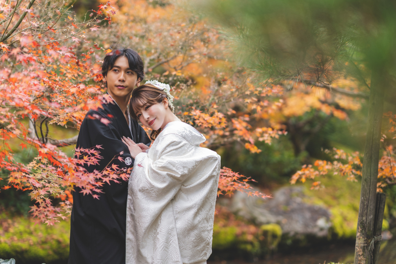 【11月1日~12月14日撮影限定】紅葉特割キャンペーン【10月末までの申込み】紅葉ロケーション&スタジオプラン《和装洋装2着》