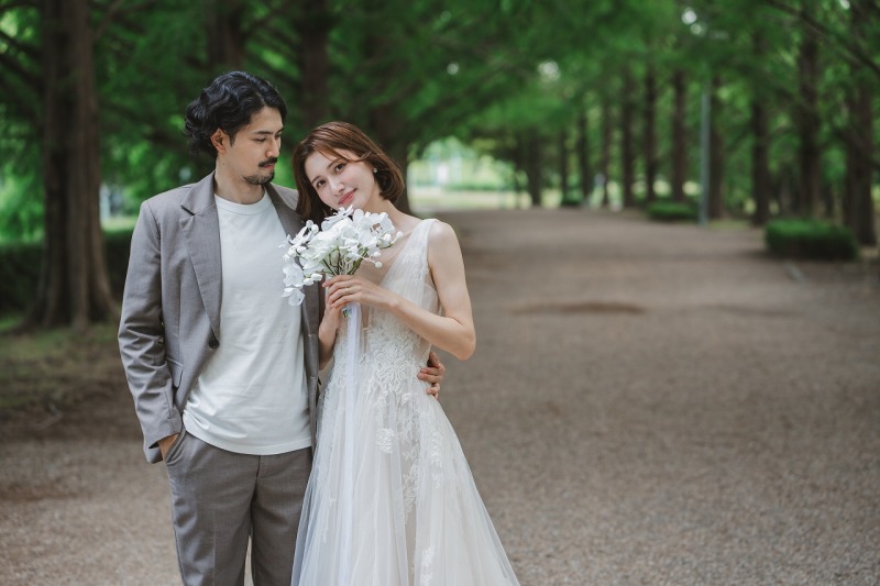 【6月～9月撮影】やわらかな光に包まれる｜韓国風洋装ロケフォトプラン｜移動費込み｜ドレス＆タキシード、全データ付き