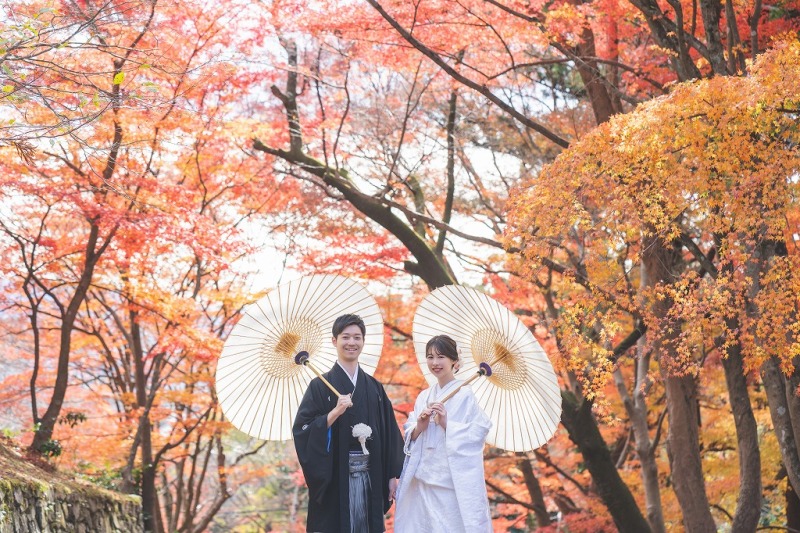 【11月1日~12月14日撮影限定】紅葉特割キャンペーン【10月末までの申込み】紅葉ロケーション&スタジオプラン《和装洋装2着》