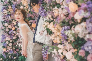 BEST３ショットフォト★15分撮影★お二人のベストショットを3カット納品　ウェディングドレスも着れる★