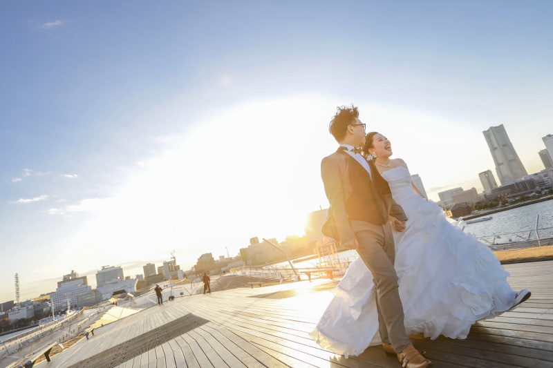 大桟橋デッキを散歩しながら