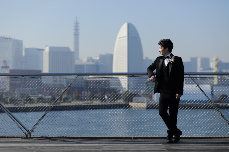 ご新郎様のソロショットも