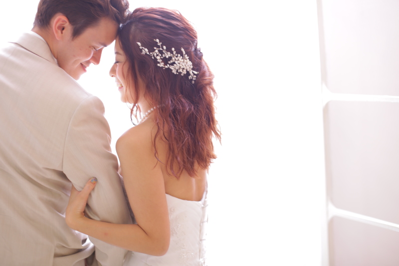 ライトの前でふんわりと