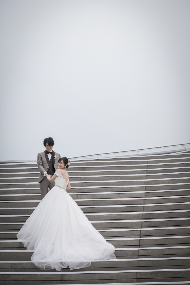 高低差を活かしたショットも。