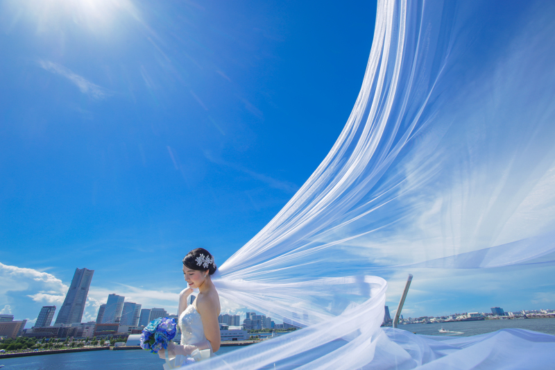 晴天の大桟橋撮影