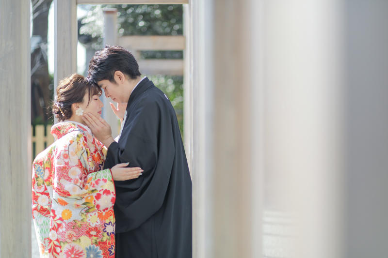 素敵な木柱の間にて