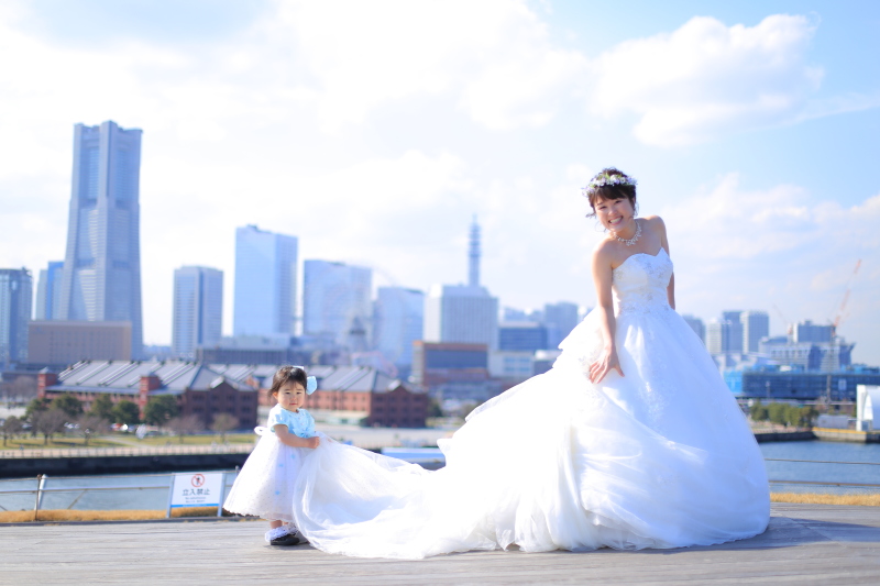 お子様と一緒に撮影♡