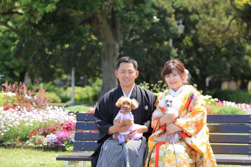 クレールではお衣装での抱っこもOK!