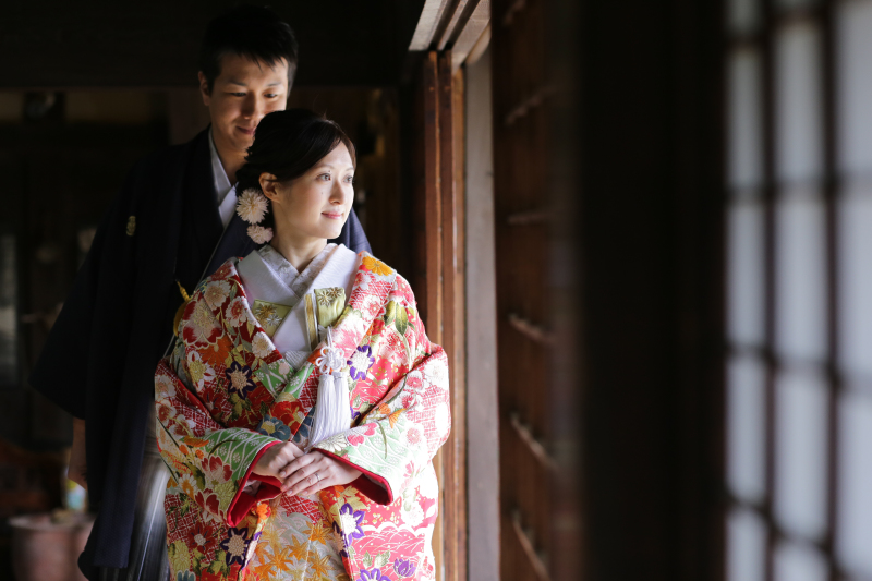 外の景色を眺めて。