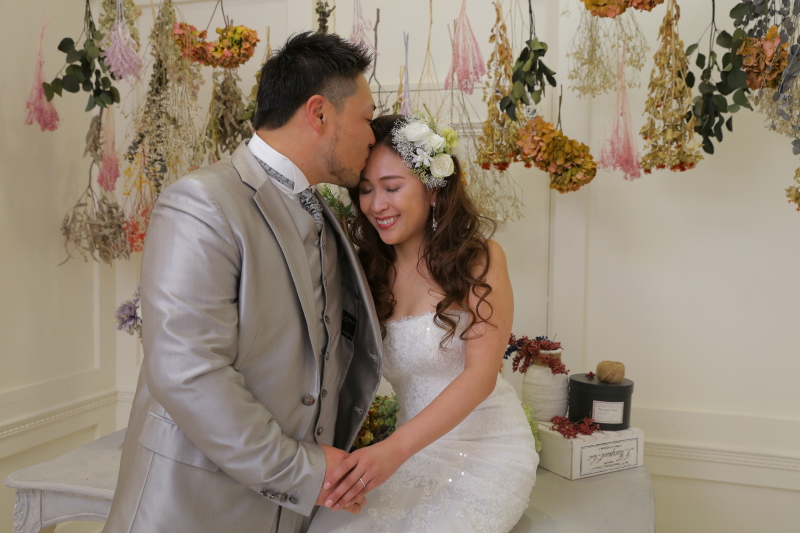 おでこにちゅー♡