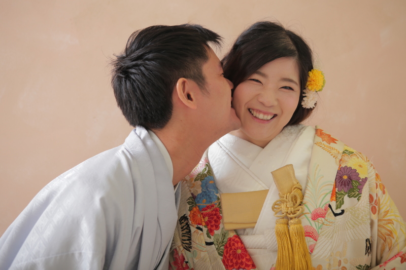 ほっぺにチュッ♡