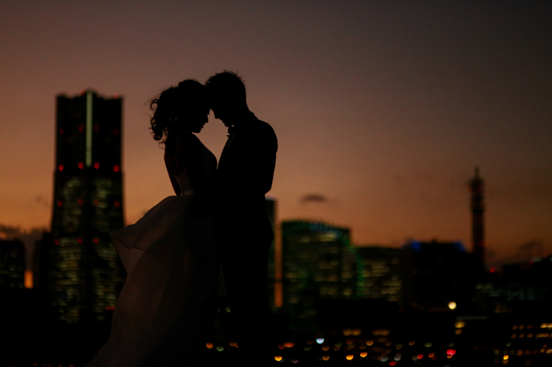 シルエット撮影で雰囲気を変えて