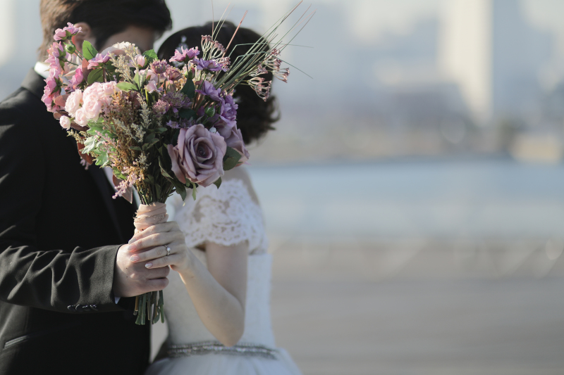 ブーケの中には