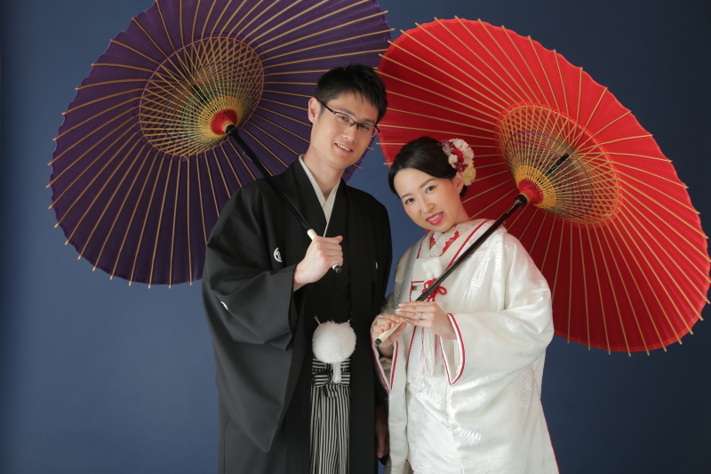 和傘を使って♪