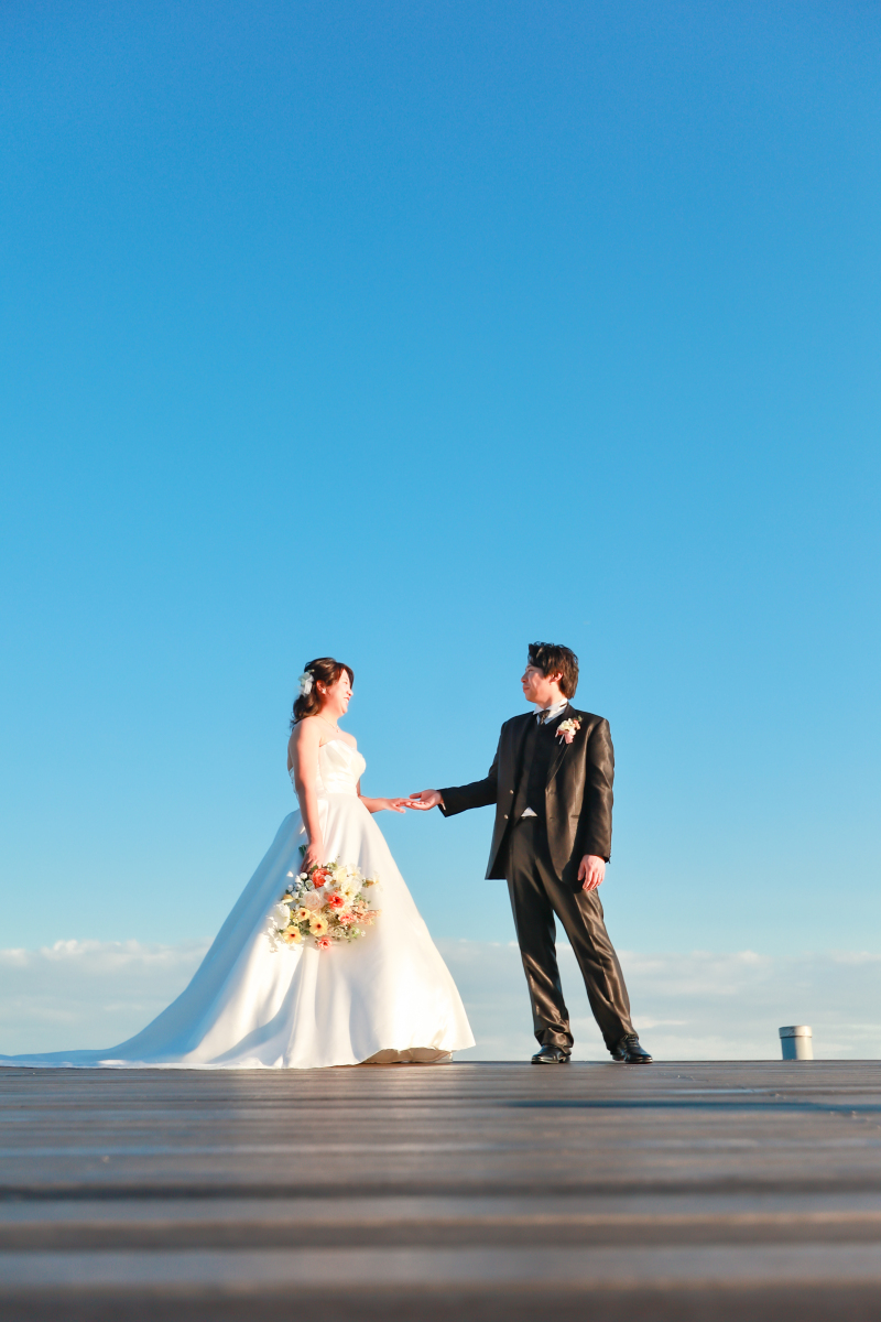 夕方でも青空撮影OK!