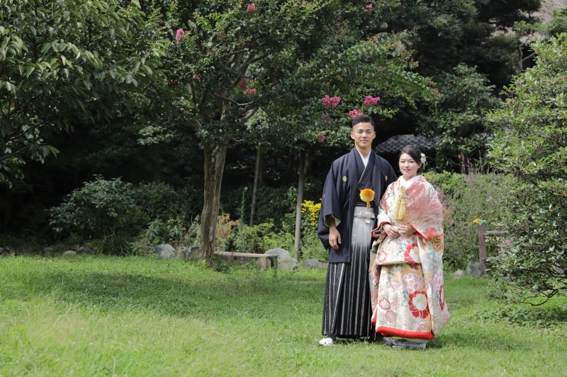 新緑の庭園にて