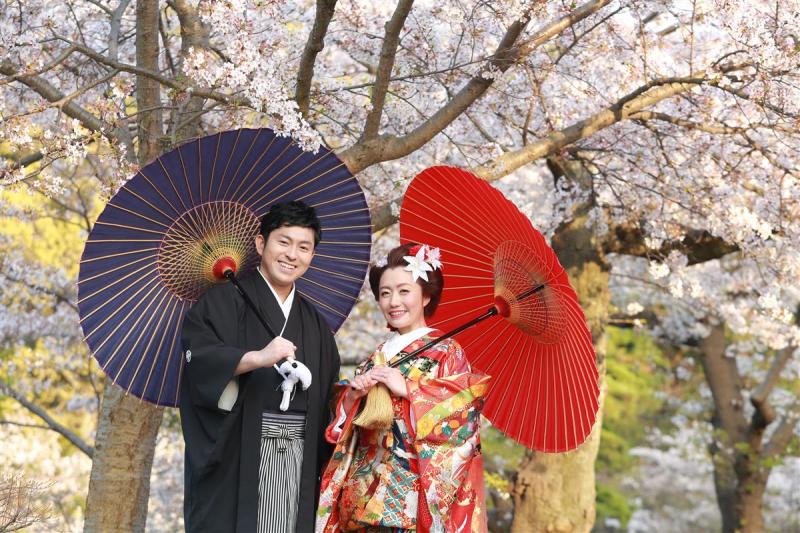 定番の和傘で♪