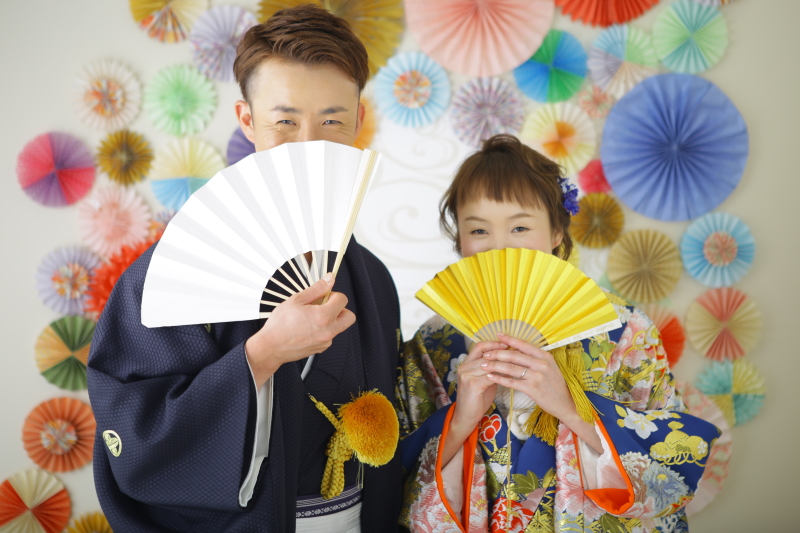 可愛らしいお花壁で♪