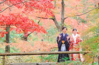 三渓園紅葉ロケーション