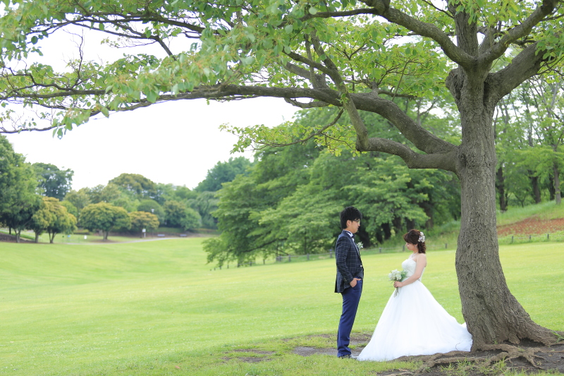 大きな木の下に2人だけ・・・