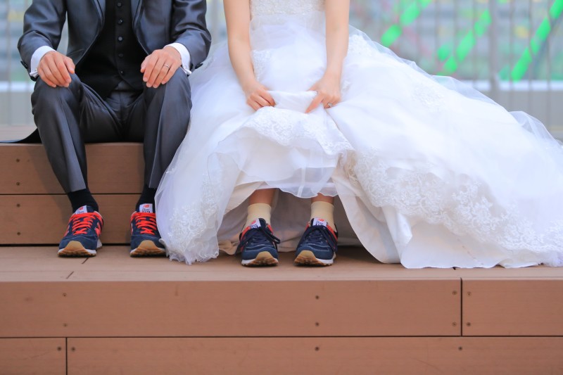 お揃いのスニーカー♡