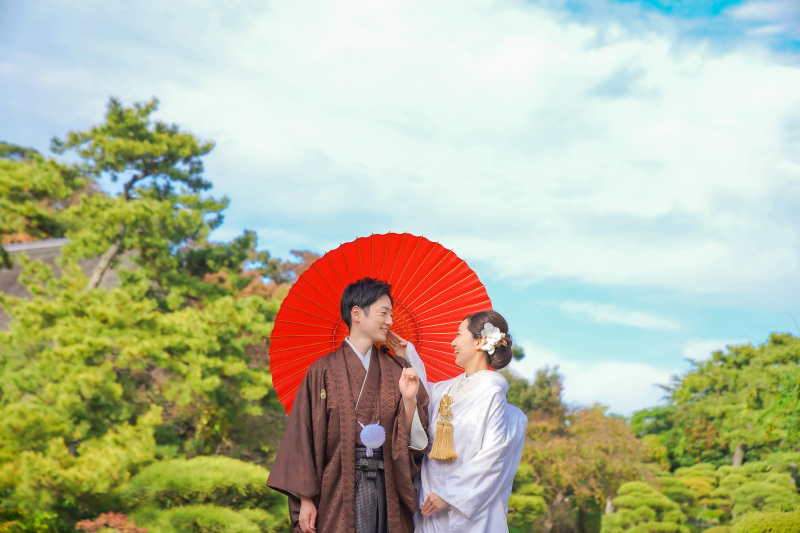 秋晴れ!三渓園ロケーション撮影