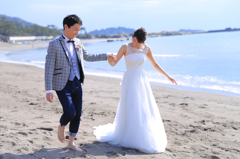 海辺をお散歩しながら。