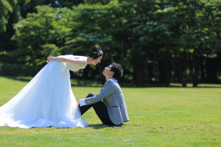 洋装ロケーション撮影・根岸森林公園