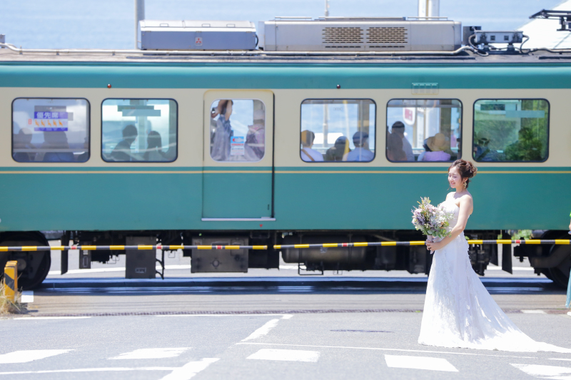 江ノ電と共に。