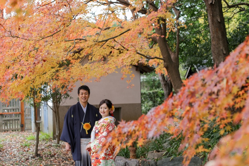 紅葉に埋もれながら