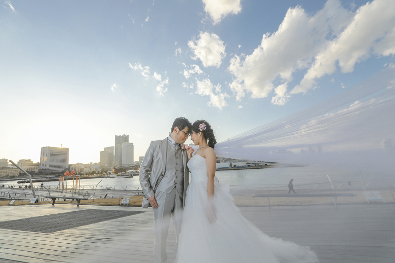 みなとみらい 桜木町 山手で結婚写真 フォトウェディング 前撮り 50スタジオ検索 するならphotorait フォトレイト