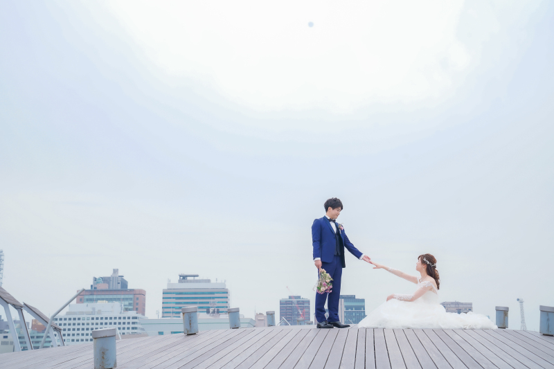 とってもにこやかなお2人で、風の強い日でしたが和やかに撮影できました。