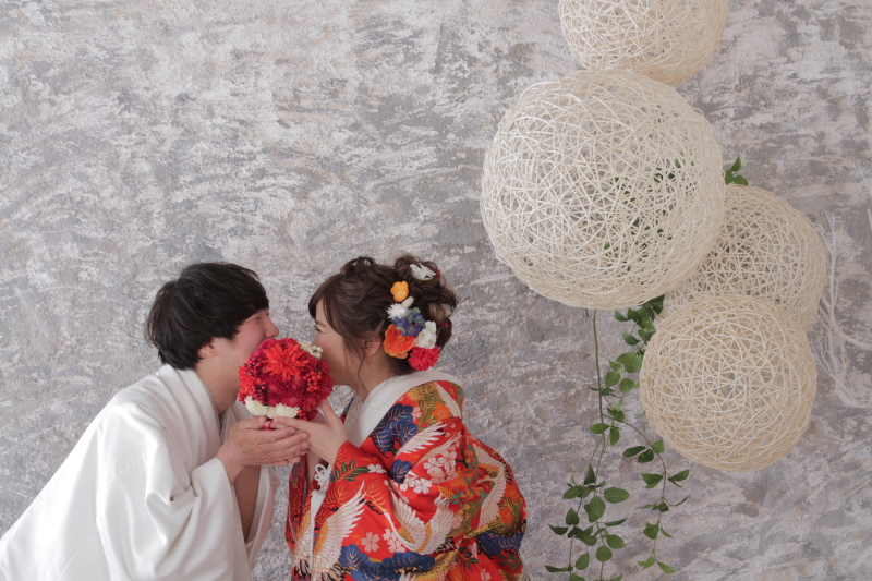 スタジオで和装も撮影しました!