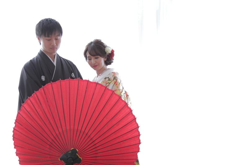 番傘でしっとりと