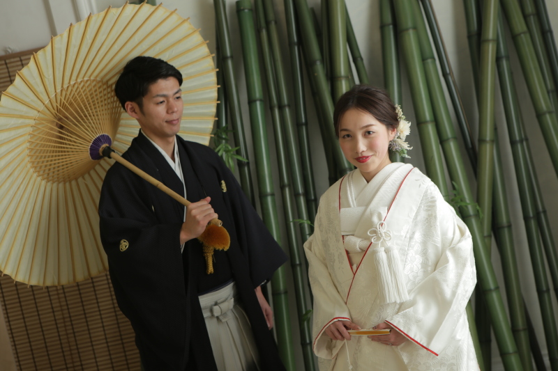 屋内庭園で!