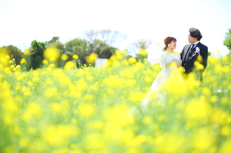 お花と一緒に