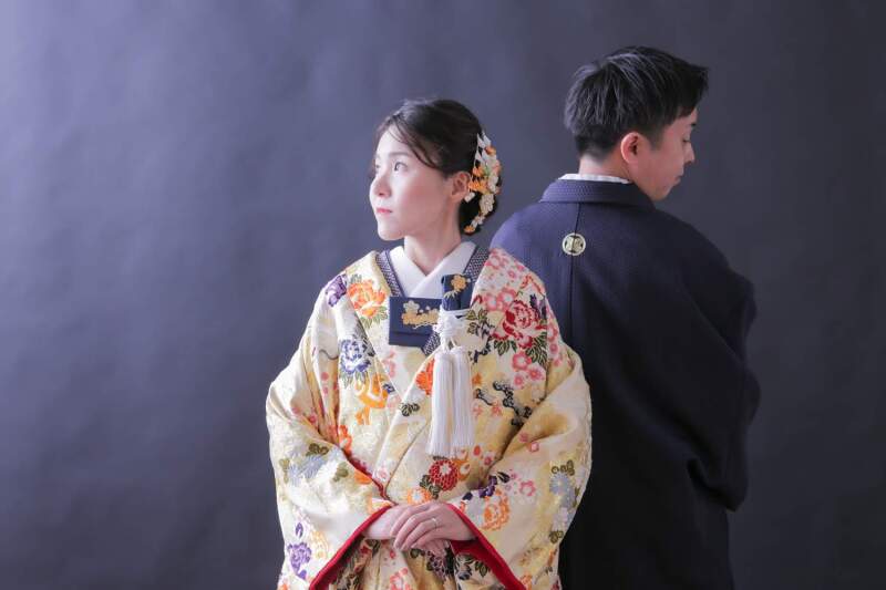 和装に着替えて