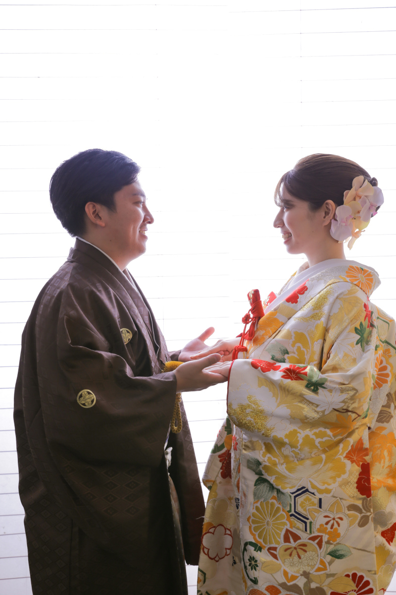向き合って