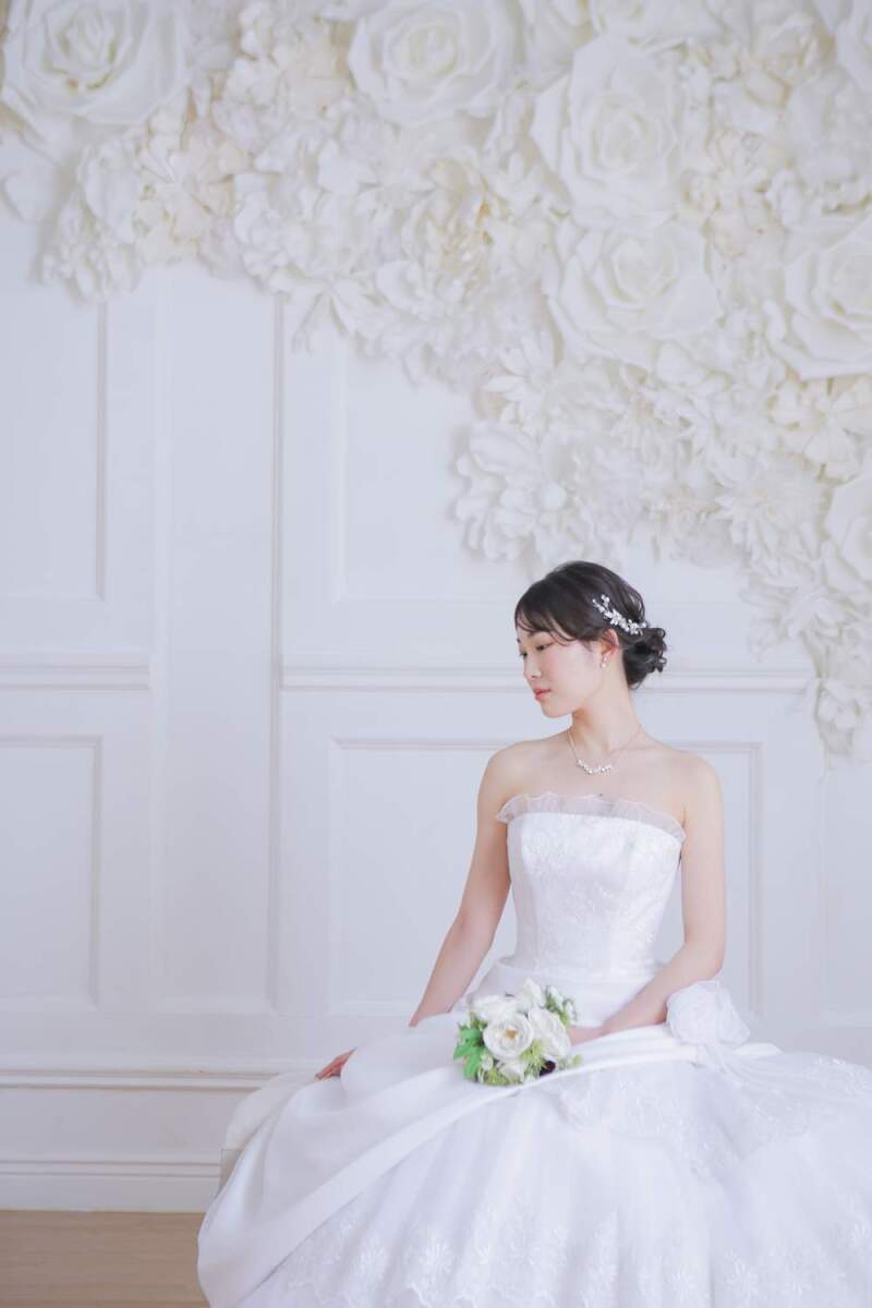 一面の白い薔薇
