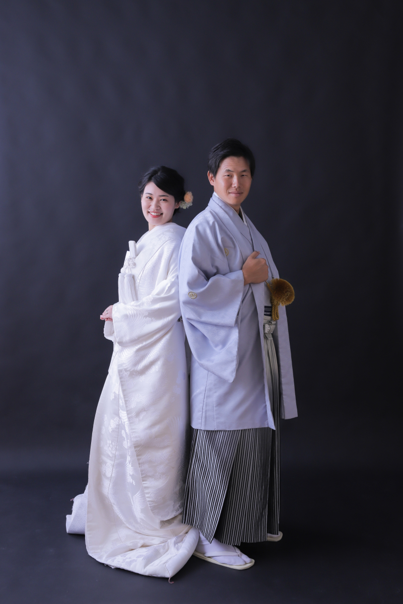 背中合わせショット