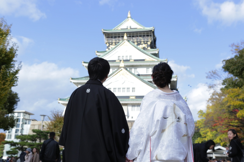 大阪城と一緒に!