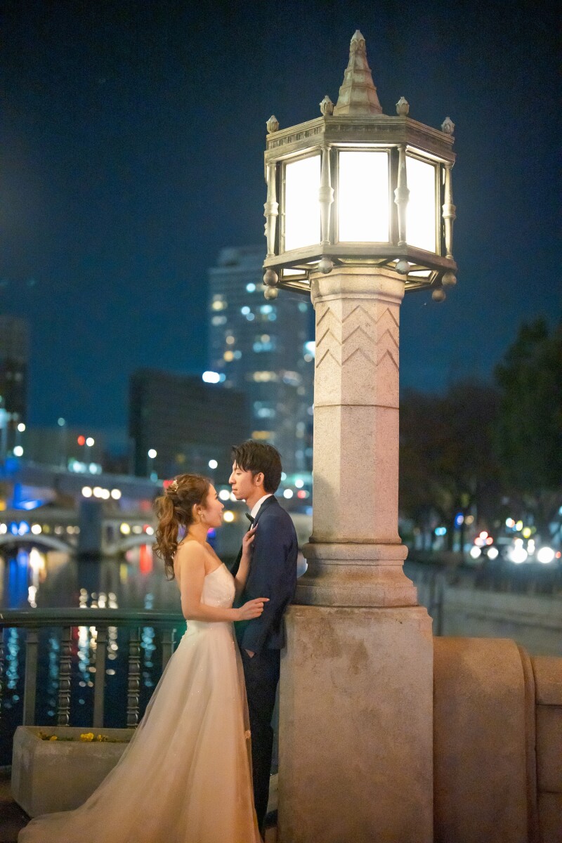 【100カットデータを3日で納品】2/15まで Urban Glowナイトロケーションプラン☆ドレス1着で中之島公園ナイトロケ