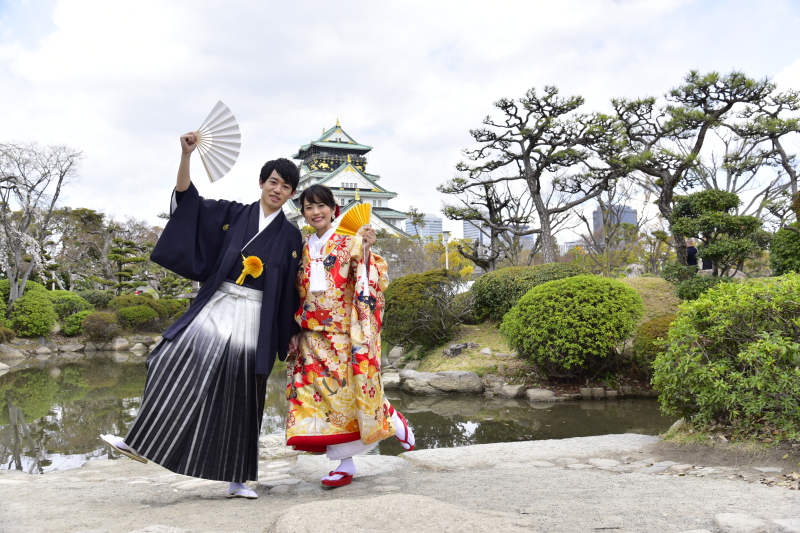 【梅田店限定】大阪城公園ロケーション撮影・衣装1着・150カット全データ付きプラン◇衣装選び放題&肌着レンタル&交通費付