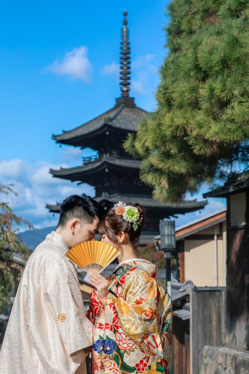 快晴の京都にて